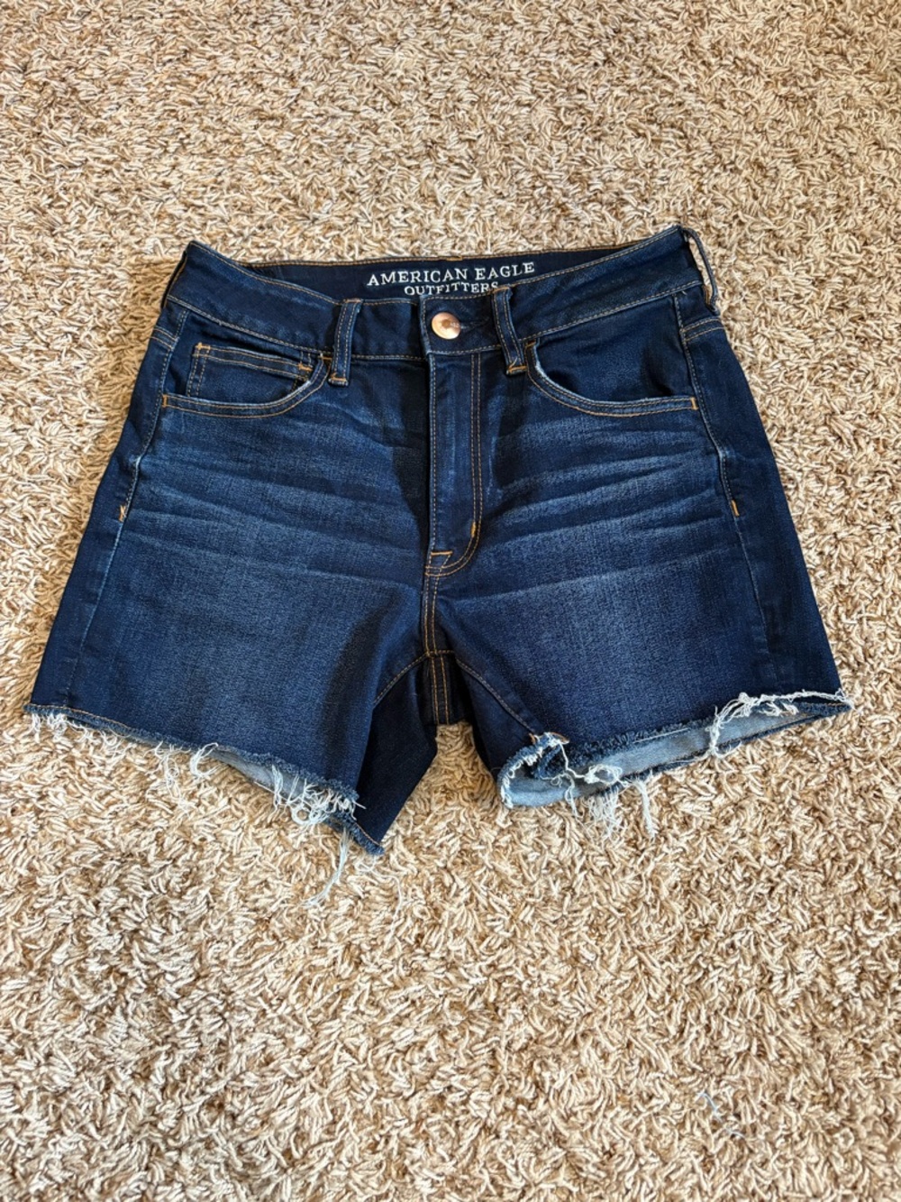 American Eagle Hi-Rise Shortie Jean Shorts Womens size 6